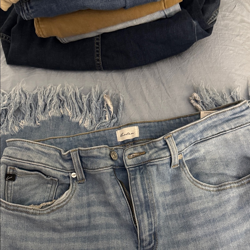KanCan Light Blue Ankle & Cropped Jeans
